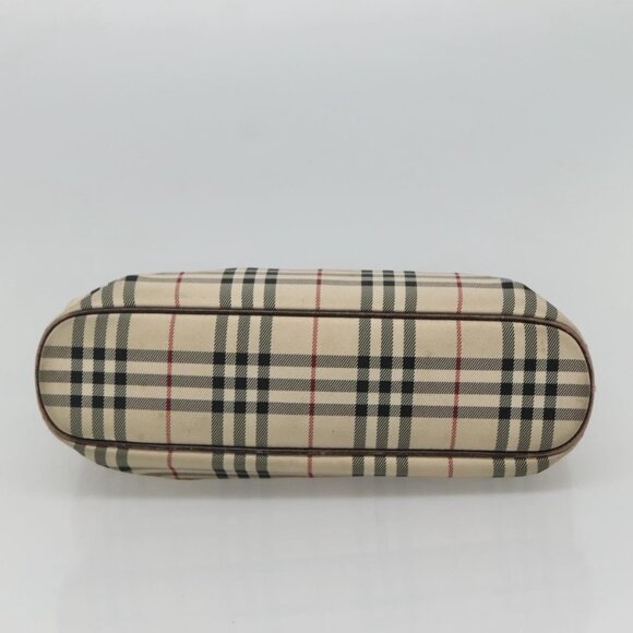 BURBERRY Nova Check Hand Bag Canvas Beige Auth - Picture 4 of 16